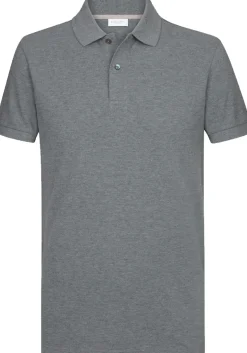 Profuomo slim fit heren polo, grijs