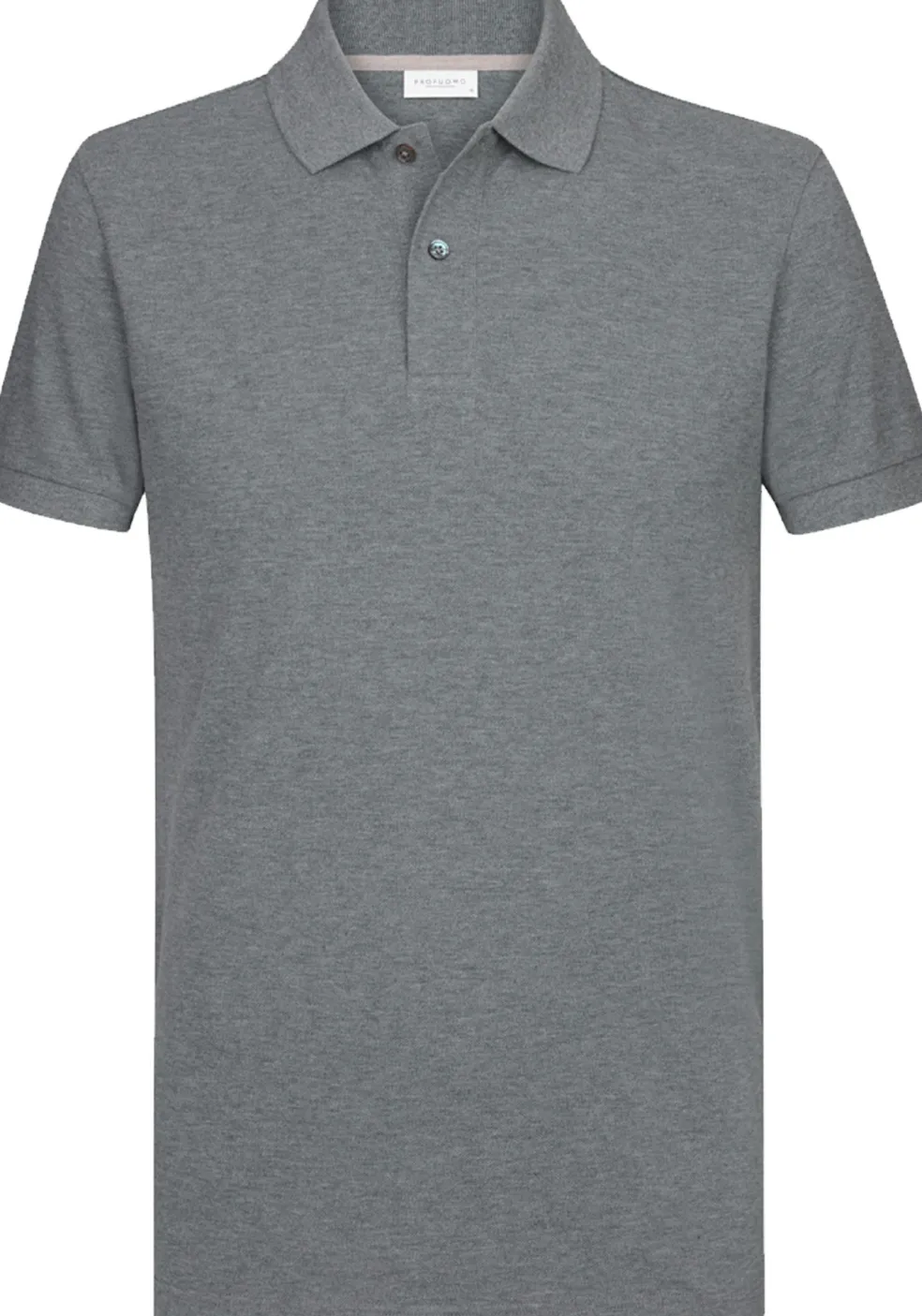 Profuomo slim fit heren polo, grijs