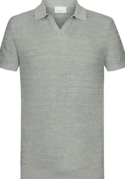 Profuomo slim fit heren polo, groen