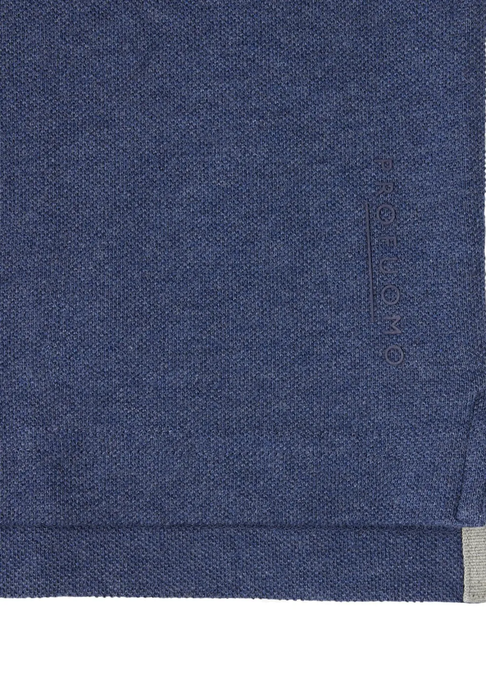 Profuomo slim fit heren polo, jeans blauw
