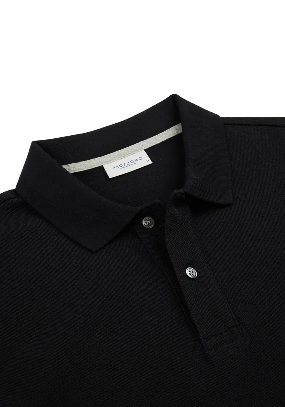 Profuomo slim fit heren polo, zwart