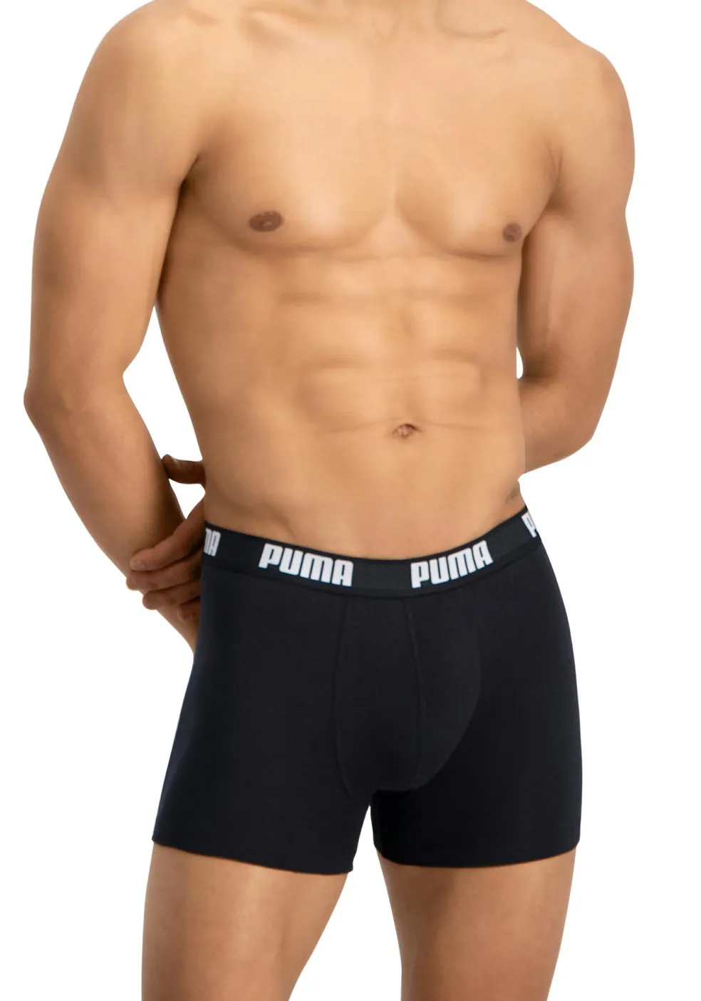 Puma Basic Boxer heren (2-pack), zwart en wit