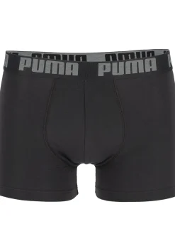 Puma Basic Boxer heren (2-pack), zwart en donkergrijs