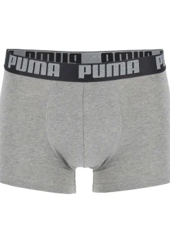 Puma Basic Boxer heren (2-pack), zwart en donkergrijs