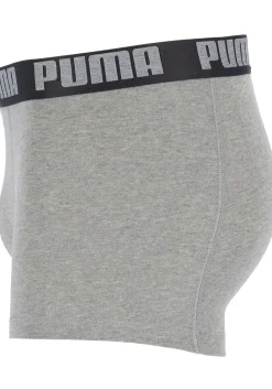Puma Basic Boxer heren (2-pack), zwart en donkergrijs