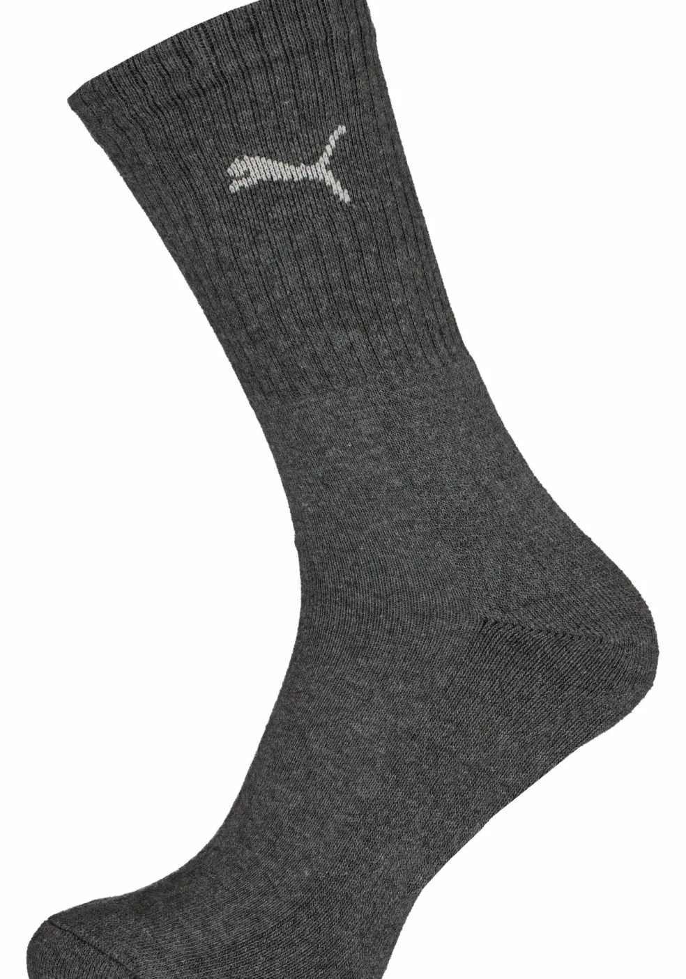 Puma Crew Sock (3-pack), antraciet grijs
