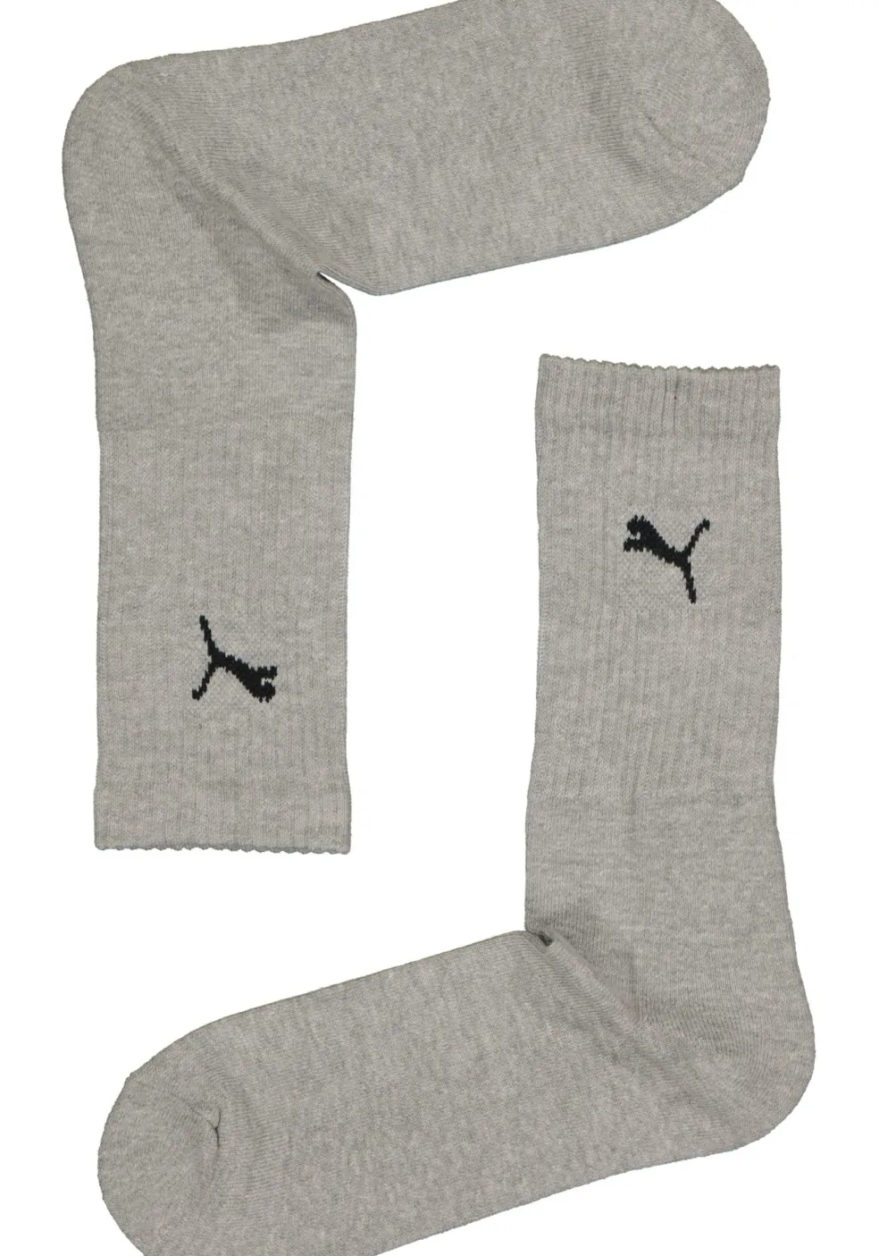 Puma sport cush crew 6-Pack, wit, grijs en zwart