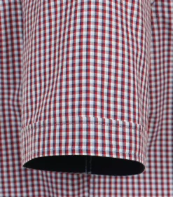 Redmond comfort fit overhemd, korte mouw, popeline, blauw geruit