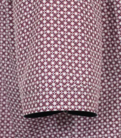 Redmond comfort fit overhemd, korte mouw, popeline, rood dessin