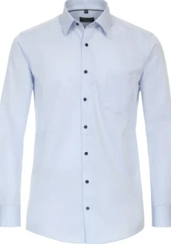 Redmond comfort fit overhemd, popeline, blauw