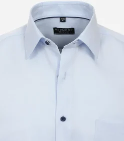 Redmond comfort fit overhemd, popeline, blauw