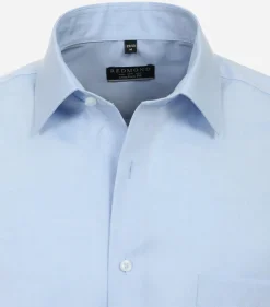 Redmond comfort fit overhemd, popeline, blauw