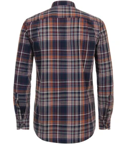 Redmond comfort fit overhemd, twill, rood geruit
