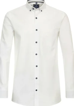 Redmond comfort fit overhemd, twill, wit