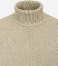 Redmond heren coltrui katoen, beige (middeldik)