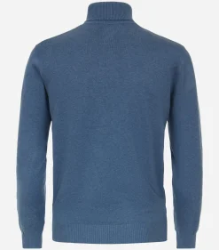 Redmond heren coltrui katoen, blauw (middeldik)