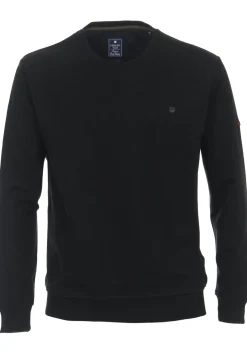 Redmond heren sweatshirt katoenmengsel, O-hals, grijs (middeldik)