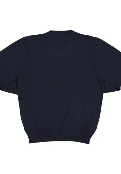 Redmond heren trui katoen, V-hals, marine blauw
