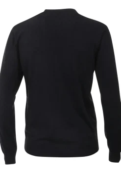 Redmond heren trui katoen, V-hals, marine blauw