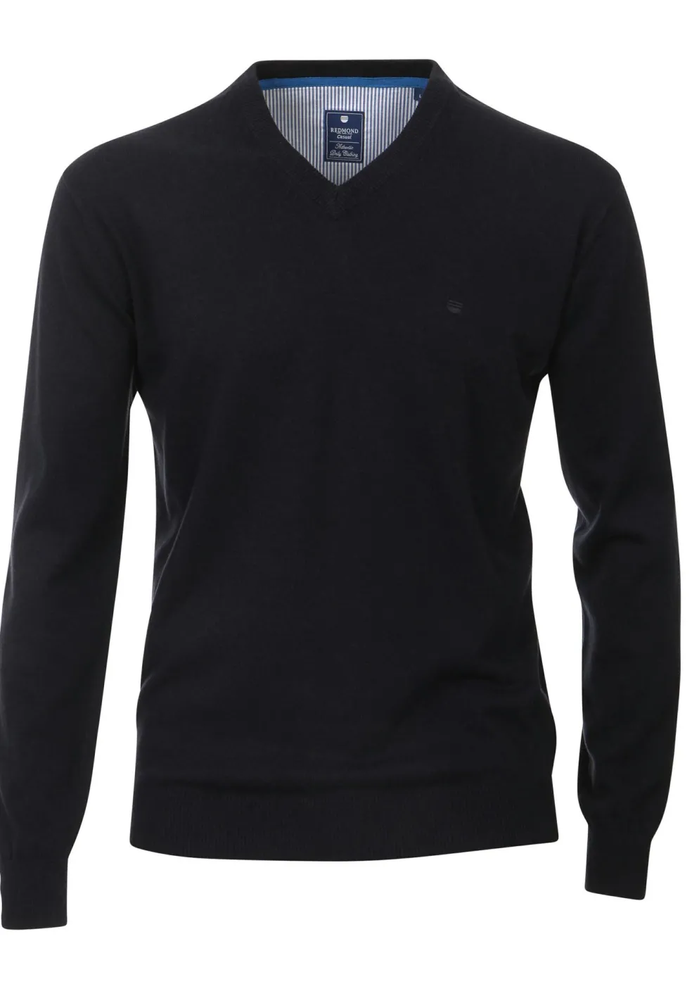 Redmond heren trui katoen, V-hals, marine blauw