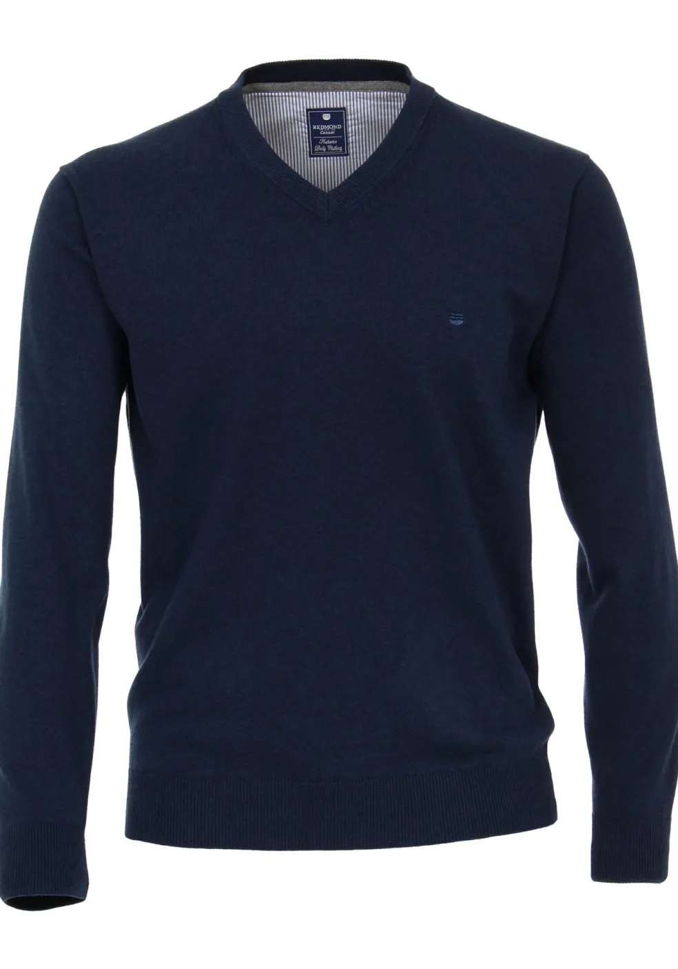 Redmond heren trui katoen, V-hals, blauw