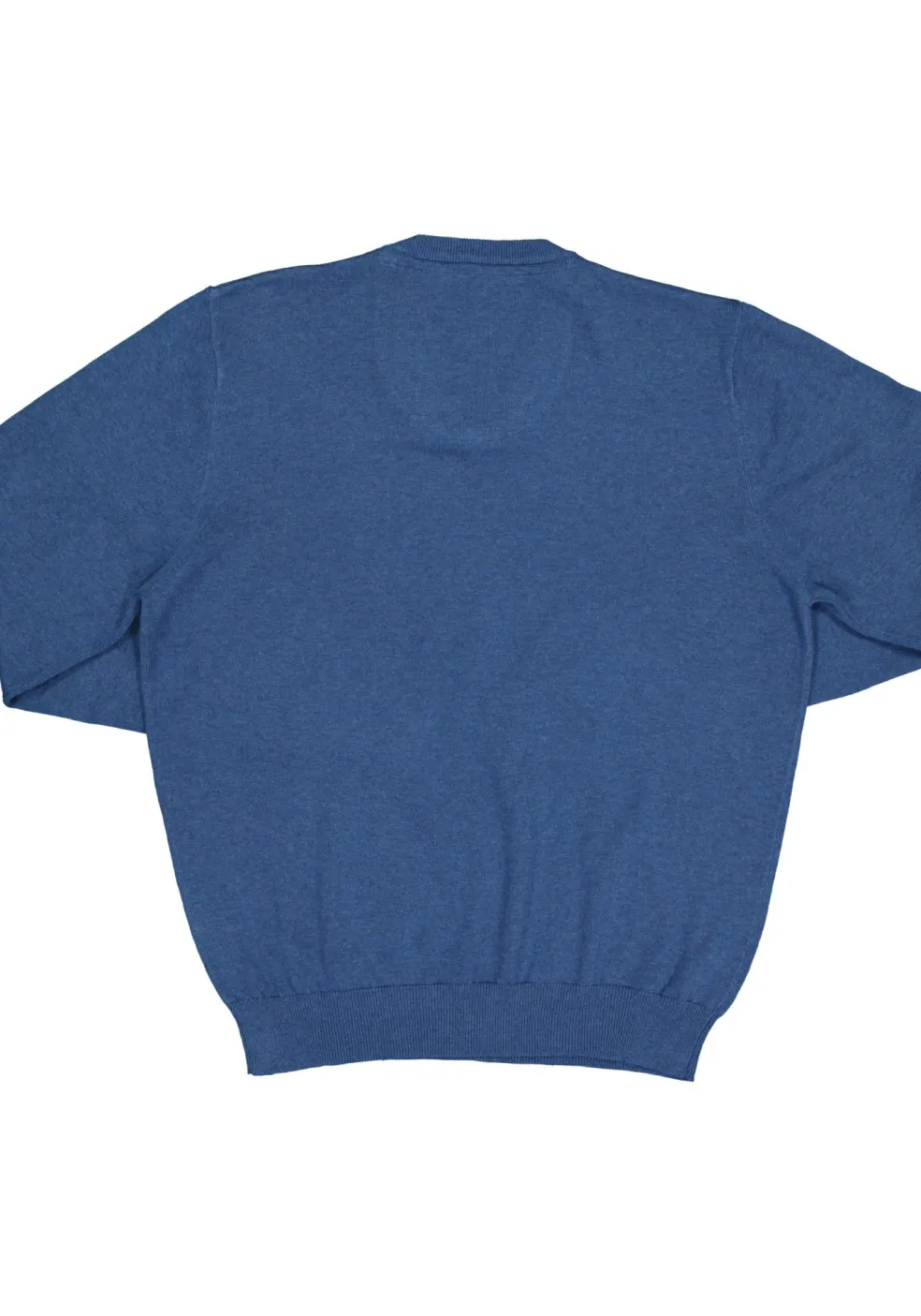 Redmond heren trui katoen, V-hals, jeans-blauw