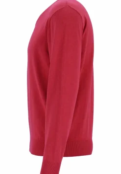 Redmond heren trui katoen, V-hals, rood
