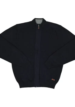 Redmond heren vest katoen, met rits, marine blauw