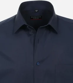 Redmond modern fit overhemd, popeline, blauw