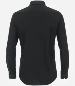 Redmond modern fit overhemd, popeline, zwart