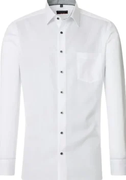 Redmond modern fit overhemd, twill, wit