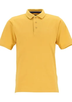 Redmond modern fit poloshirt, geel (blauw contrast)