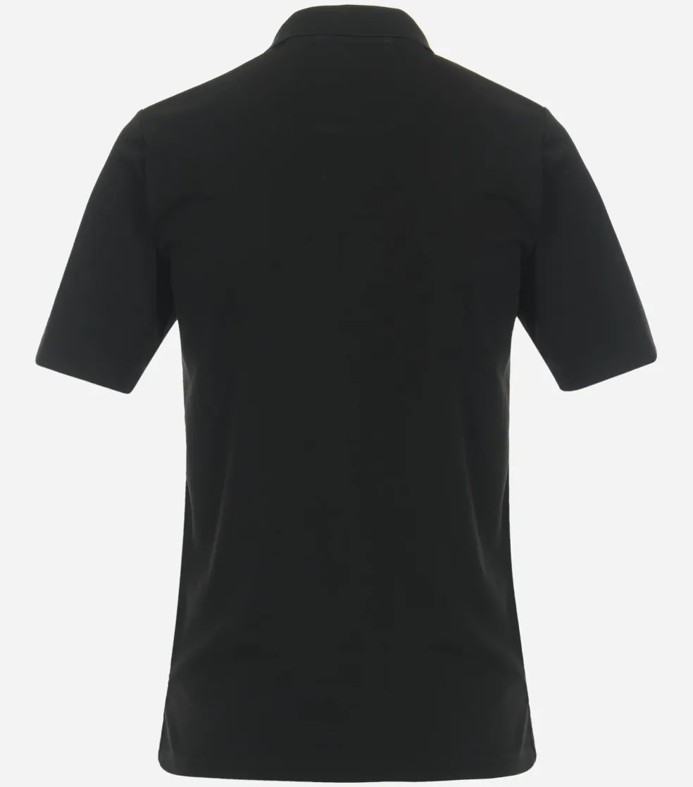 Redmond regular fit heren polo, jersey, zwart