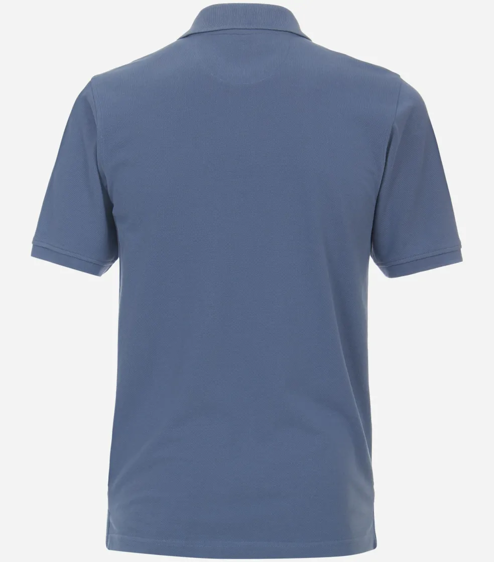 Redmond regular fit heren polo, pique, blauw