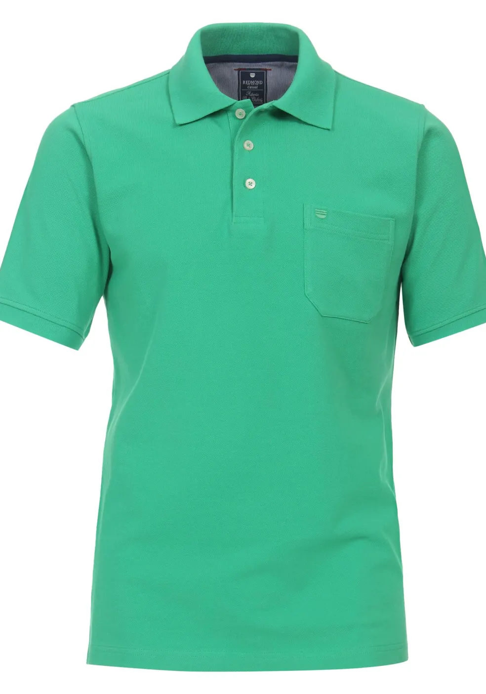 Redmond regular fit heren polo, pique, groen