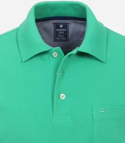 Redmond regular fit heren polo, pique, groen