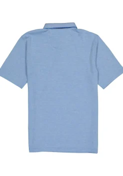 Redmond regular fit poloshirt, midden blauw melange