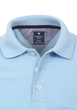 Redmond regular fit poloshirt, lichtblauw
