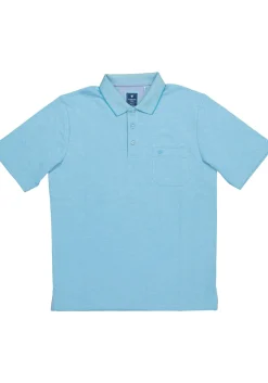 Redmond regular fit poloshirt, lichtblauw melange