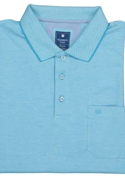 Redmond regular fit poloshirt, lichtblauw melange