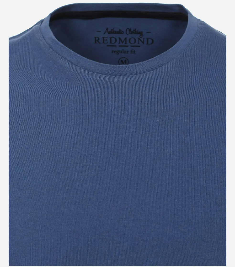 Redmond regular fit T-shirt, korte mouw O-hals, blauw