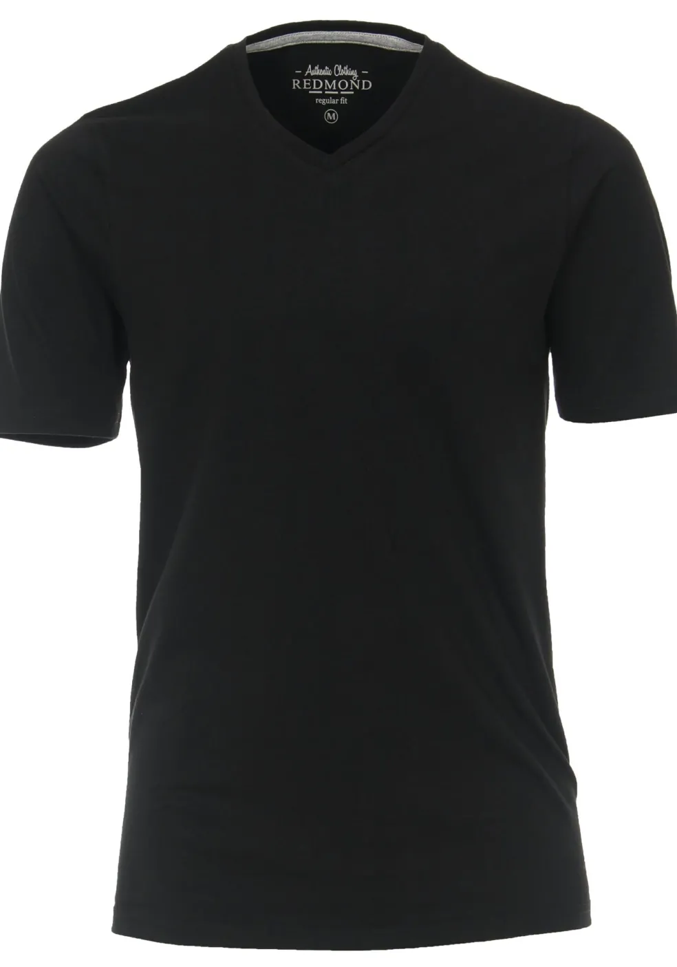 Redmond regular fit T-shirt, korte mouw V-hals, zwart