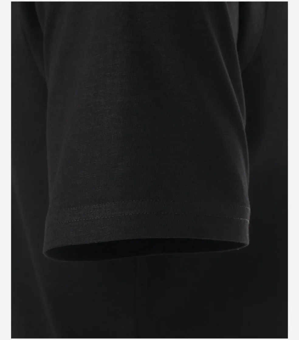 Redmond regular fit T-shirt, korte mouw V-hals, zwart