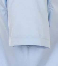 Redmond slim fit overhemd, korte mouw, popeline, blauw