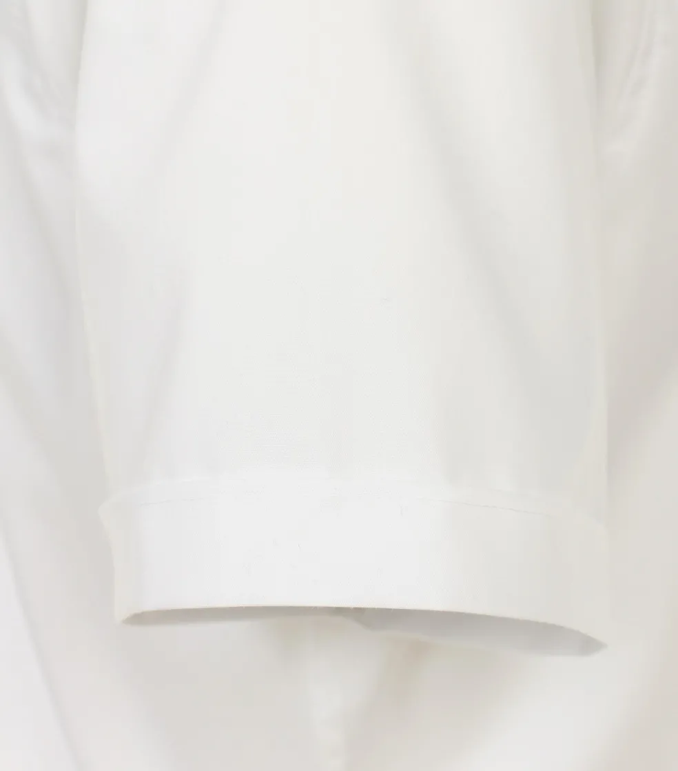 Redmond slim fit overhemd, korte mouw, popeline, wit