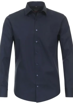 Redmond slim fit overhemd, popeline, blauw