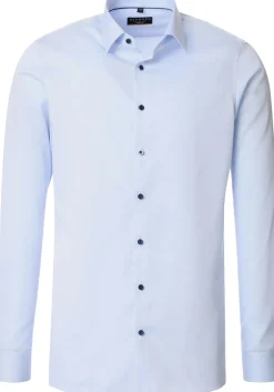 Redmond slim fit overhemd, popeline, blauw