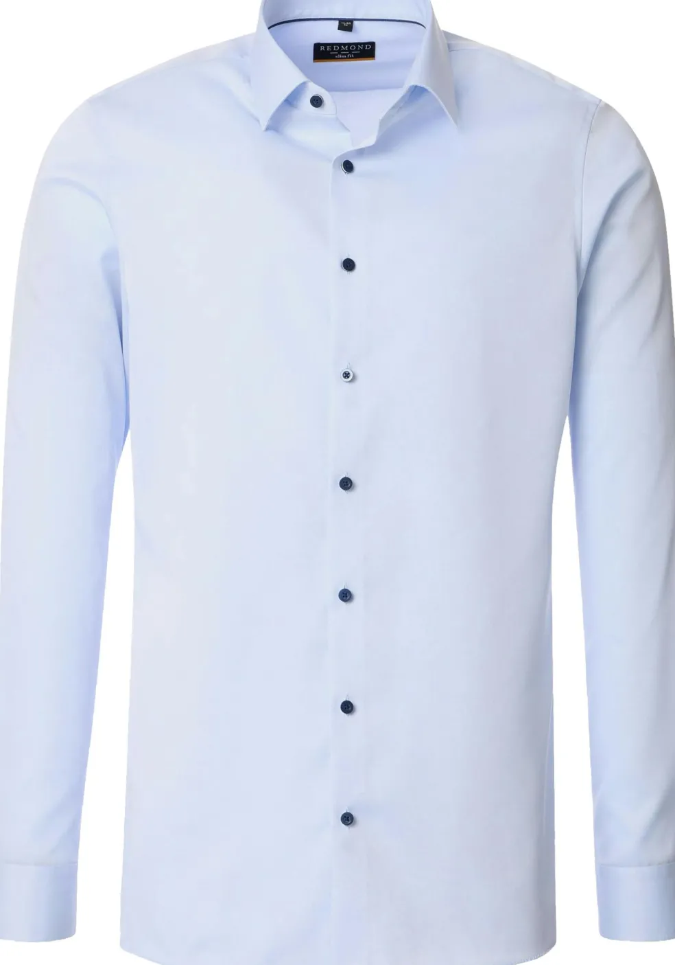 Redmond slim fit overhemd, popeline, blauw
