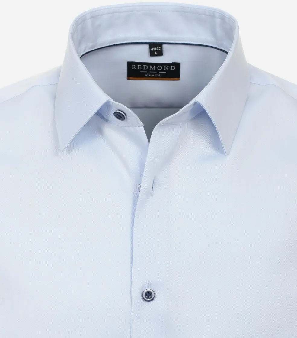 Redmond slim fit overhemd, popeline, blauw