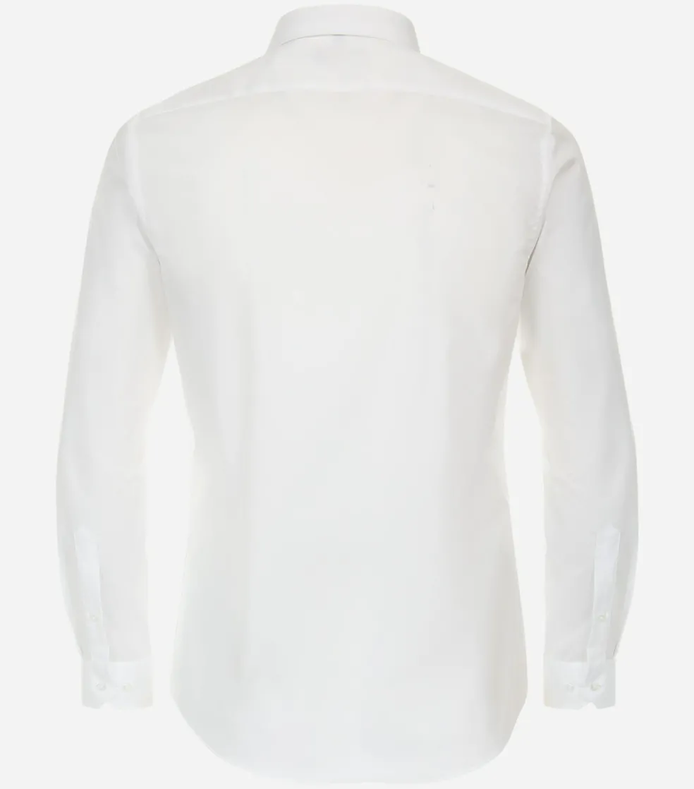 Redmond slim fit overhemd, popeline, wit